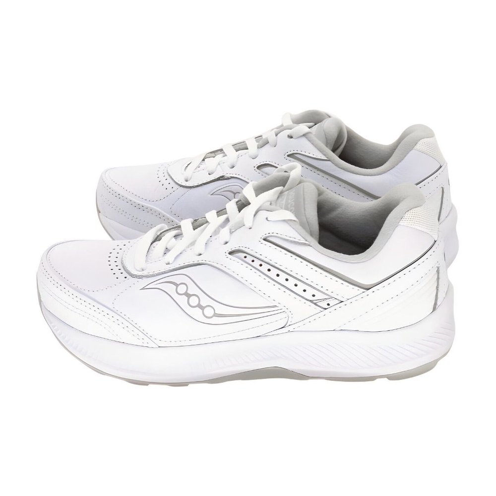 Saucony Womens Echelon Walker 3 Walking Shoes, White, Size 6 Wide - Picture 4 of 6